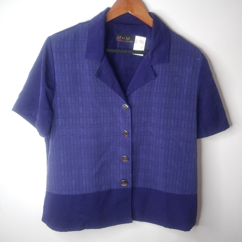 Melissa Harper MSM 14 Blue Jacket Top Plus